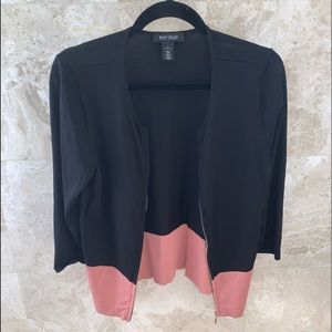 White House Black Market zip up sweater L